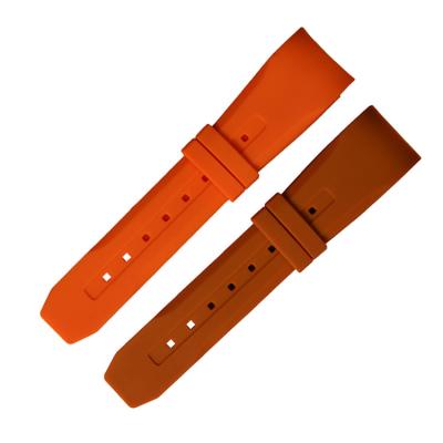 Correia de relógio curvada da faixa de relógio da borracha de silicone da substituição do ODM para homens e mulheres