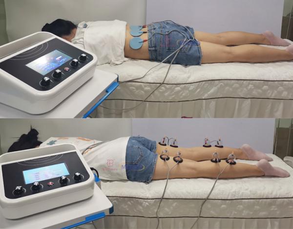 Tensão Eletroterapia Microcorrente Ondas russas Estimulação muscular Cupping Terapia Massagista