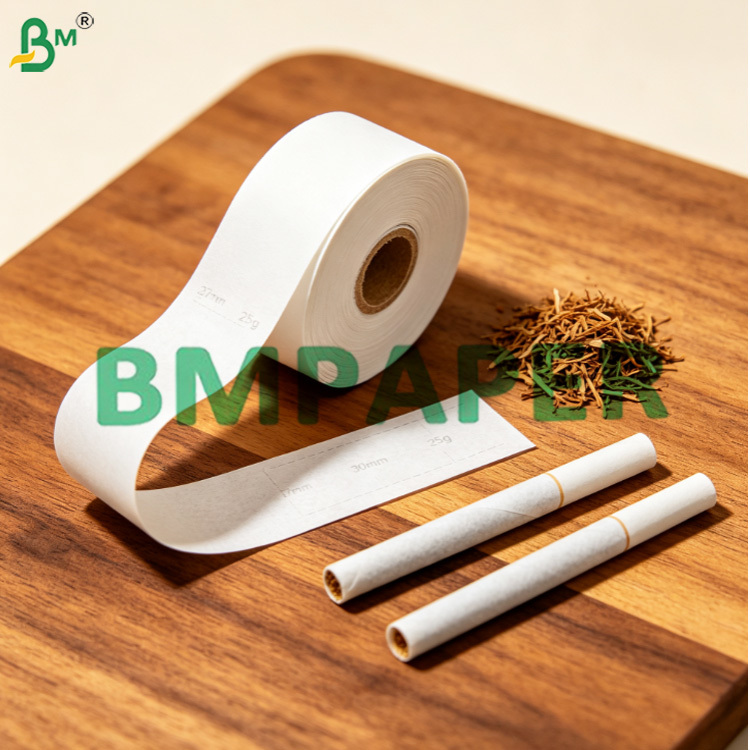 25gsm White Textured Light Weight Rolling Wrap Paper 27mm 30mm Width