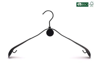 Betterall Simple Design Durable Anti Skid Black Coated PVC Metal Cloth Hangers