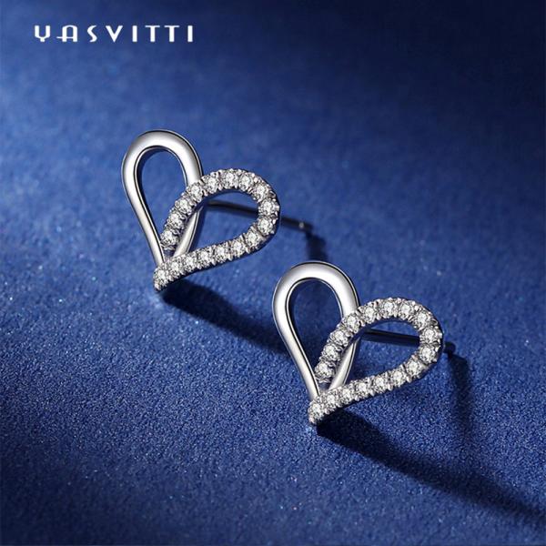 платина серег сердца 1.1g 7.7x9.5mm стерлинговая серебряная покрыла серебряные падения уха