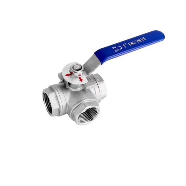 Tee Type Function Q14/15f 3 Way Ball Valve with G/NPT/BSPT/Bsp Thread Manual Driving Mode