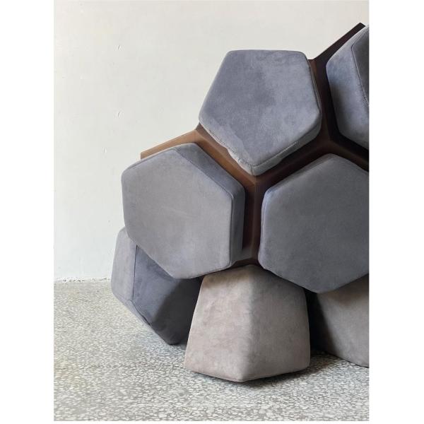 New Designer Creative Molecular Ball Sofa Chair With Velvet Fabric