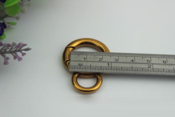 Factory Outlets Handbag Hardware Metal Spring O Ring Buckle Key chain In Gold For Bags