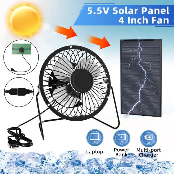 Solar Panel Powered Fan Mini Ventilator Exhaust Fan Greenhouse Motorhome House Solar Dc Ceiling Fan