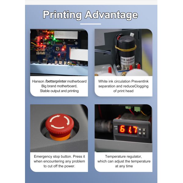 KECAI Multi Function Printing Machine XP600 Vivid Color Fast Delivery A3 DTF Printer for Soft Touch Fabric Material Bundle