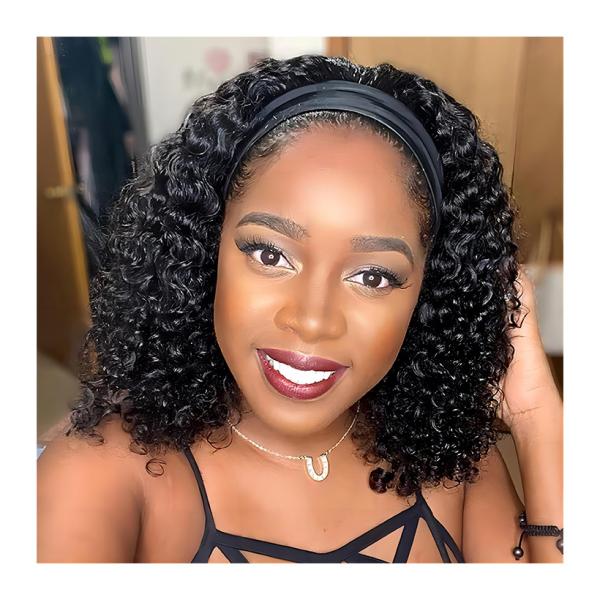 Lace Wig Type None Lace Wigs 100% Human Hair Headband Cuticle Aligned Raw Hair Wig