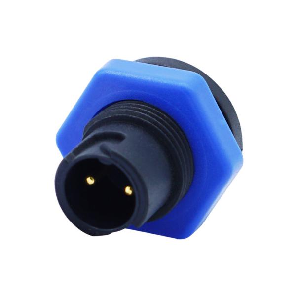Nylon M12 Self-locking Panel Mount and Plug Waterproof IP67 Connectors