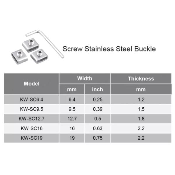 Регулируемое кольцевание нержавеющей стали связывает электрические пряжки