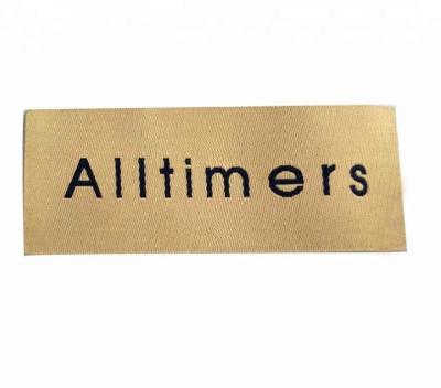 Fashion Woven Fabric Labels / Customized End Fold Sew On Clothing Labels