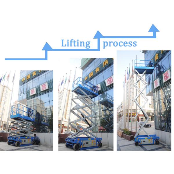 Tabela de elevação de tesoura hidráulica autopropulsada de 500 kg