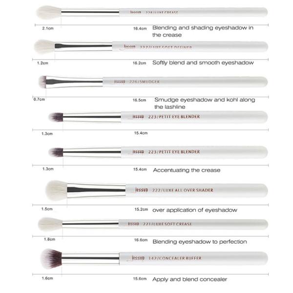Professional 15pcs Eye Makeup Brush Set Light Weight Aluminium Ferrule