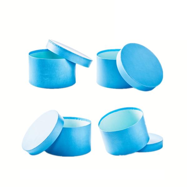 Изготовленная на заказ трубка картона упаковывая пакет подарка цилиндра голубого финиша цвета штейнового круглый