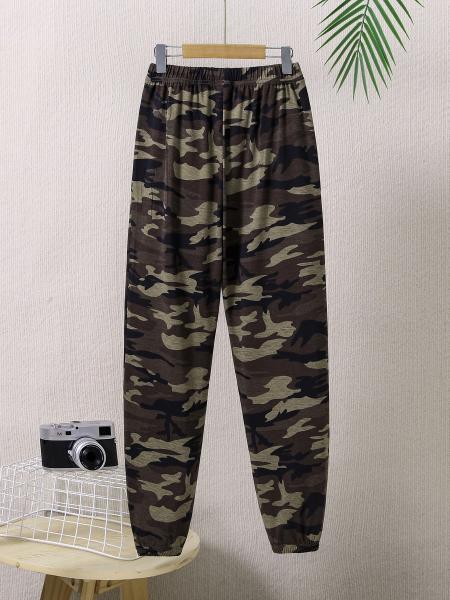 Calças personalizáveis de comprimento do tornozelo com fecho de fecho ou botões