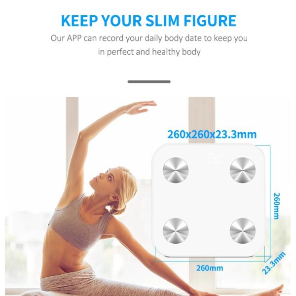 High Precision 180KG / 396LB Smart Bluetooth Bathroom Scales