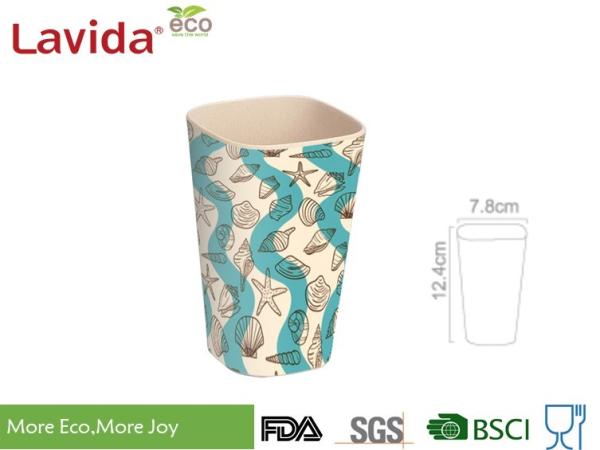 BPA Free Bamboo Fiber Mug High Strength Unbreakable Low Thermal Transfering