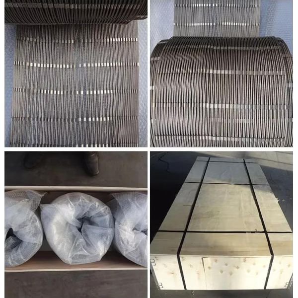 304 Stainless Steel Wire Flexible Cable Rope X-Type Infill Rope Mesh Balustrade Protective Net for Handrail/Railing/Staircase/Balcony/Garden/Decorative Building