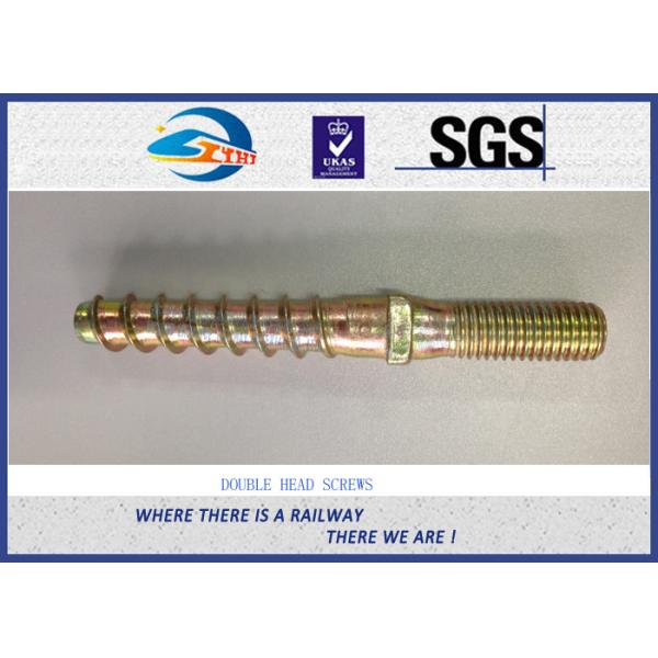 Double ferroviaire du boulon HS26/HS32 de pièce d'attache - vis principales avec des couleurs d'or