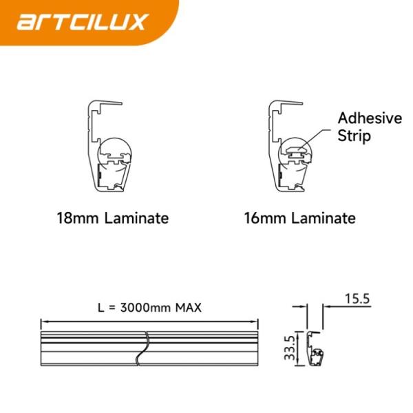 Modern Recessed Indoor LED Strip Lighting In Aluminum Alloy Profile