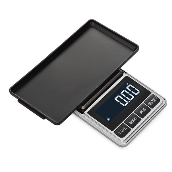 Échelle de poche numérique en acier inoxydable en plastique ABS avec boîtier 500g 300g mini bijoux numériques échelle 0.01g électronique portable