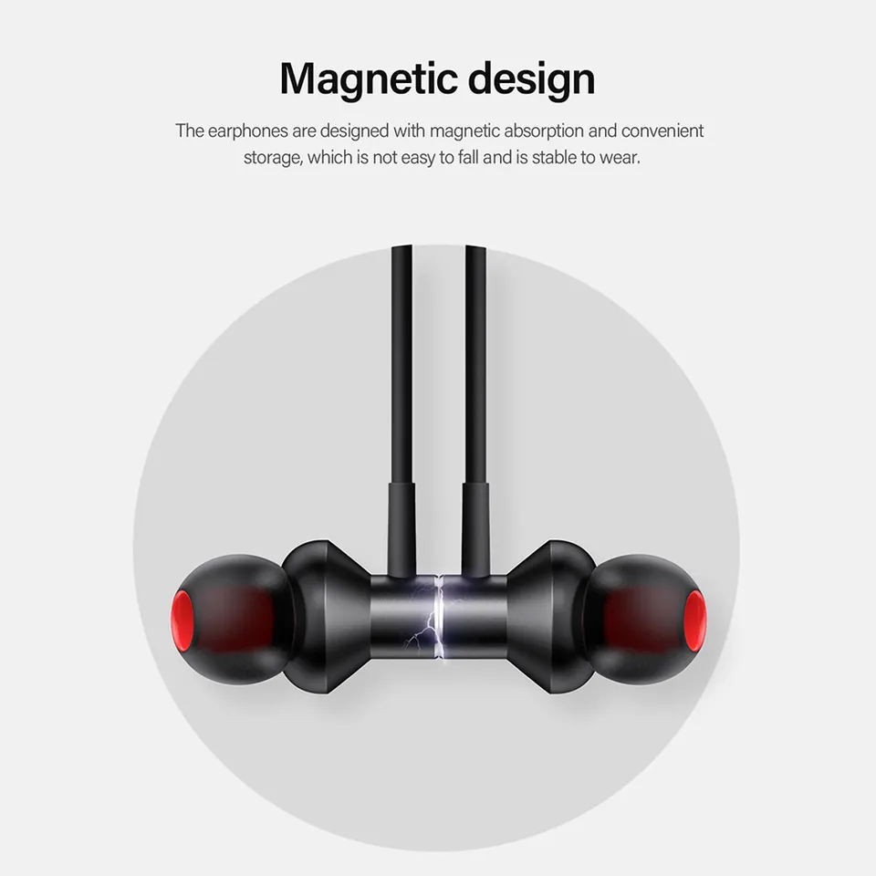 Lenovo HE05X Neck Bluetooth Headphones Black Bluetooth 5.0 Noise Reduction IPX4