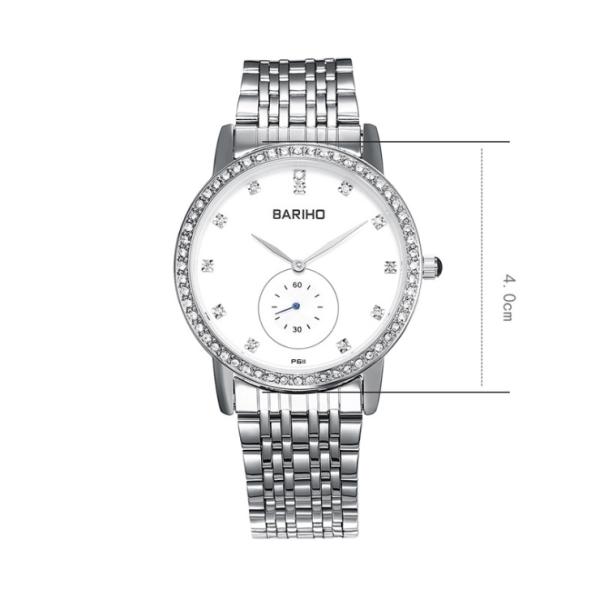 MIYOTA Movement Couple Watch Waterproof Stainless Steel Band BARIHO 611-11