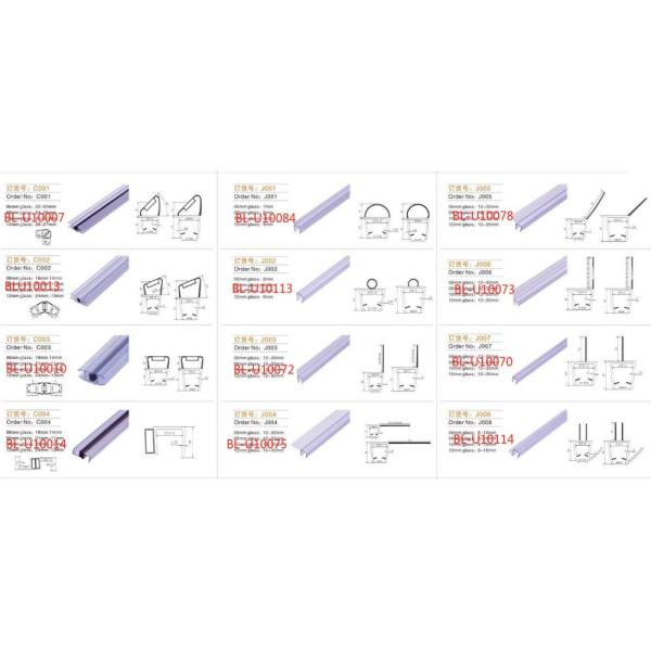 Силиконовый проем для стеклянных дверей для душа Предотвратить утечки и остановить повреждение водой