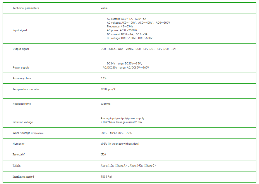 Acrel BD Series Electrical Transducer