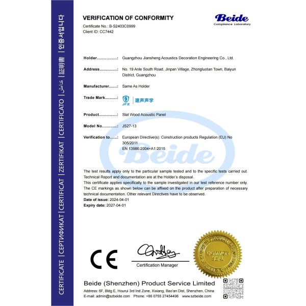 Guangzhou Jiansheng Acoustics Decoration Engineering Co., Ltd.