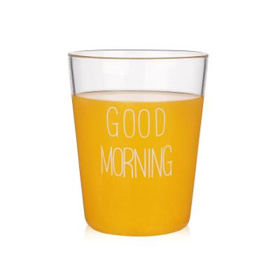 copo 400ml de vidro personalizado espaço livre para a água Juice Milk do café da manhã
