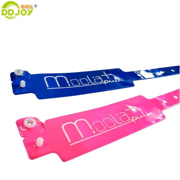 Other Style Concert Ticket Vinyl PVC Wristband Plastic Bracelet for Hotel Customer's Logo