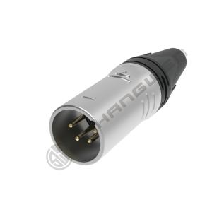 4極XLR 4Pメスコネクタ 屋内オーディオ IP40保護 銀メッキコンタクト ニッケルメッキシェル 定格電流7.5A