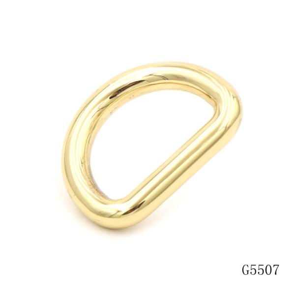 Gold Plated Collar D Ring 27mm D Ring For Bags Leather Strap
