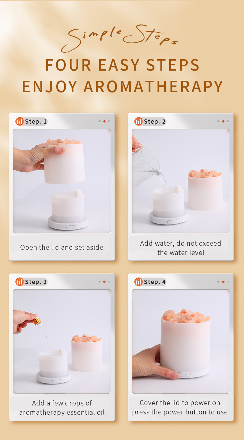 New Design Atmosphere Lamp Home Salt Stone Large Essential Oil Diffuser Ultrasonic Humidifier