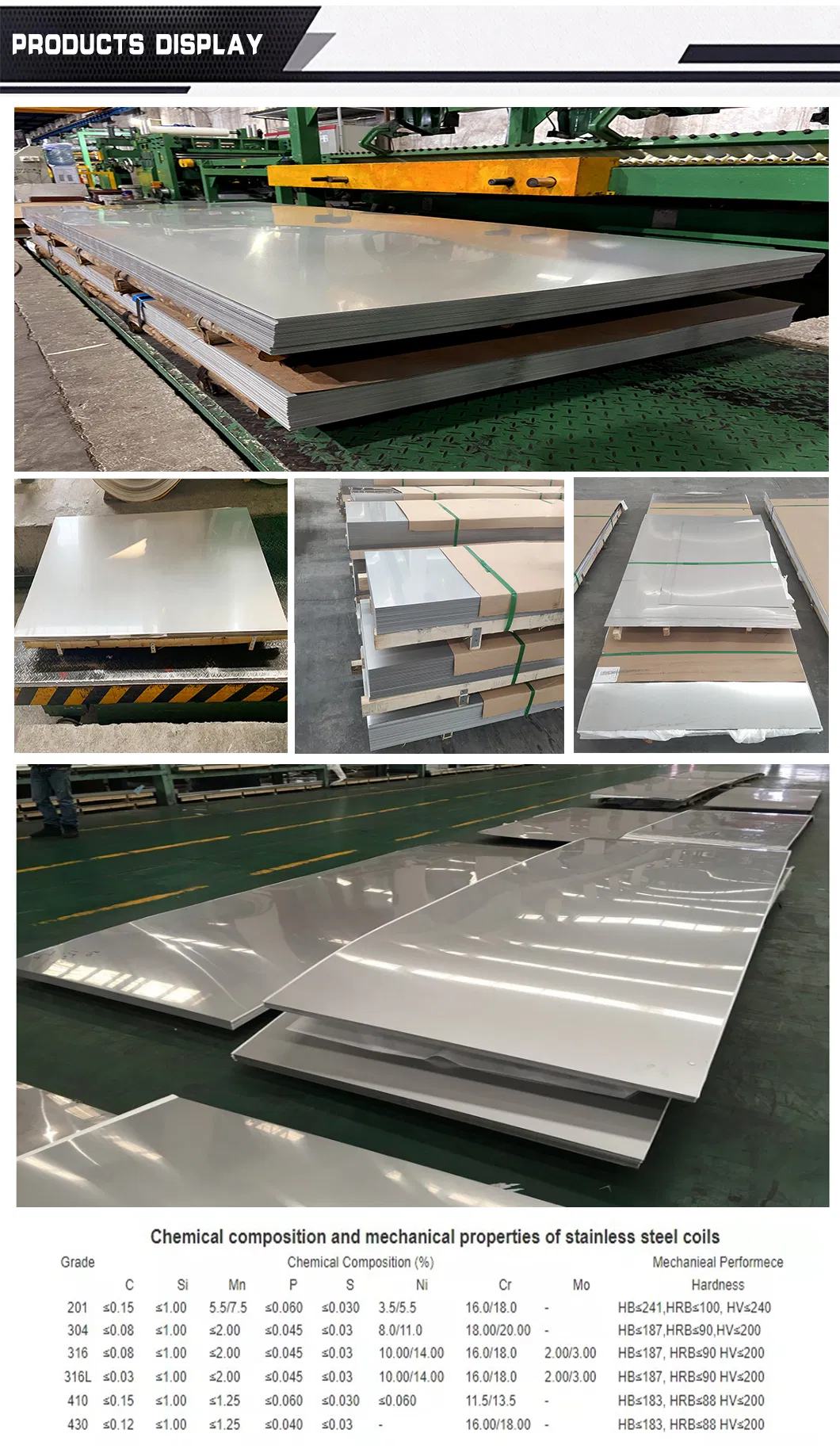 Cold Rolled Stainless Steel Sheet 310S 321 430 904L S41008 Duplex Stainless Steel Sheet