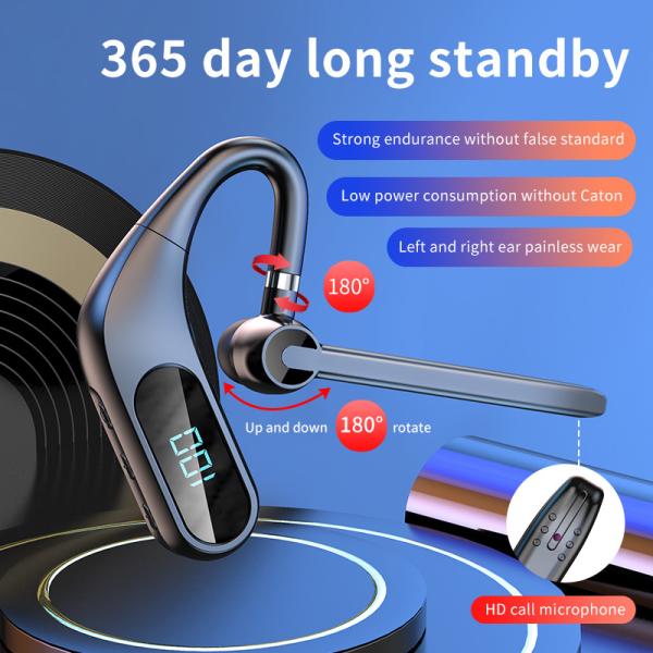 Rohs LED Display Wireless Bluetooth Earphone