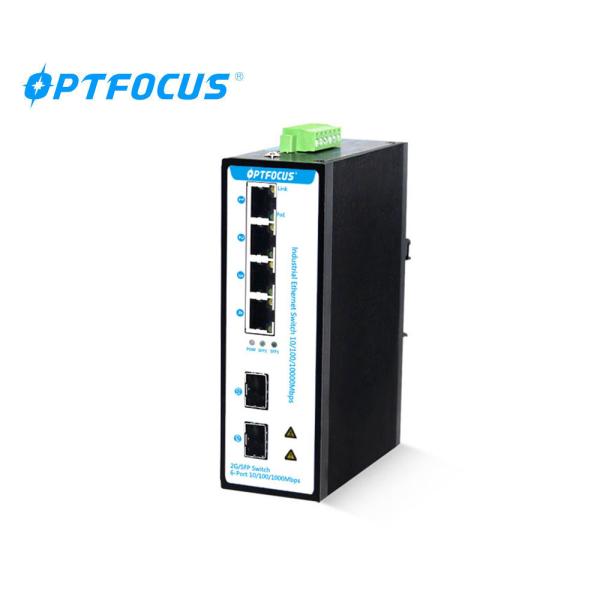 Interruptor industrial controlado portos de 4 ethernet do interruptor de rede interruptor do ponto de entrada de 2 portos de SFP do gigabit