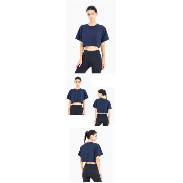Women Cotton Loose Short Sleeve Activewear T Shirts Breathable
