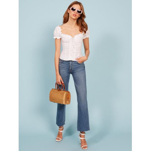 Dessus tendants occasionnels pour l'été de dessus de femmes de fermeture de lien de ruche de dames