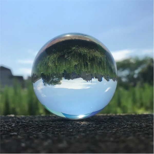 Esfera de cristal transparente de 20-200 mm de tamaño al por mayor, bola de cristal transparente K9