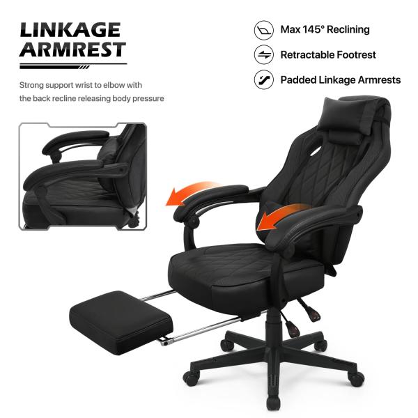 ALINUNU Racing Style PU Gaming Chair Ergonomic Computer Chair with MODERN Design