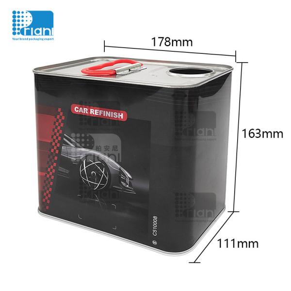 2.5L de peinture solvant boîtes d'étain en fer blanc boîtes de peinture en métal écologique emballage recyclable