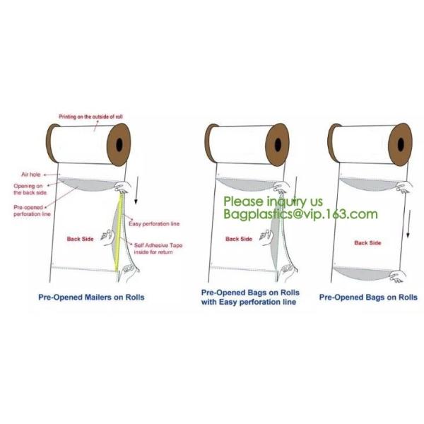 100%Biodegradable Auto Pre Opened Auto Poly Bags On Rolls For Autobag Machines, Perforated Auto Bags Degradable Pre-Open