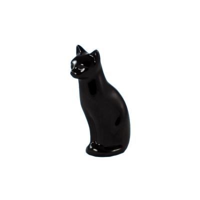 Urna dada forma da cor gato preto, estilo americano material de bronze do metal original das urnas do gato