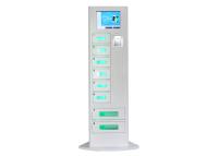 Estação do Recharge do telemóvel com a tela de toque do LCD, quiosque de 8 estações de carregamento da bateria dos cacifos