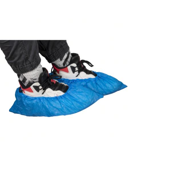 CPE Blue Disposable Shoe Cover Waterproof For Medical Hospital Lab