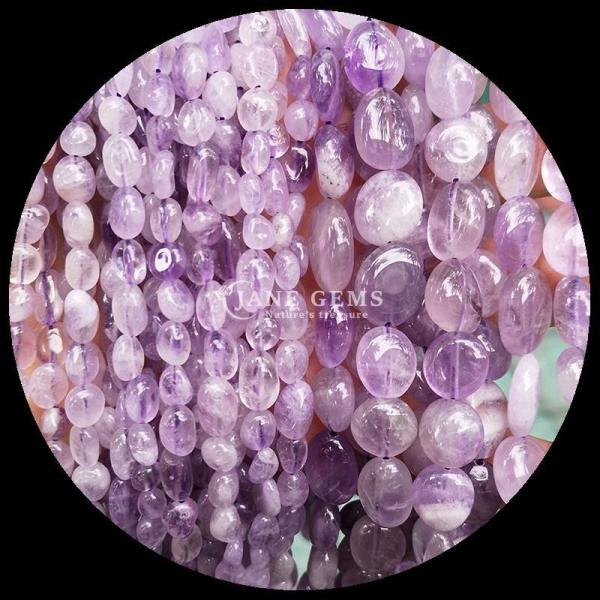 Natural Crystal Gemstone Irregular Shape Rose Quartz / Strawberry Quartz / Amethyst / Clear Quartz Loose Bead Strands