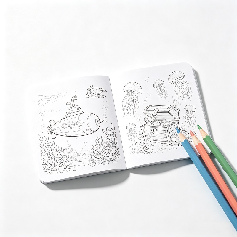 Pocket Size Travel Coloring Book With Rounded Safety Corners