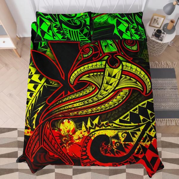 Полинезийская племенная одежда для постели Красный дизайн Тонга Комфорт с хлопковой начинкой
