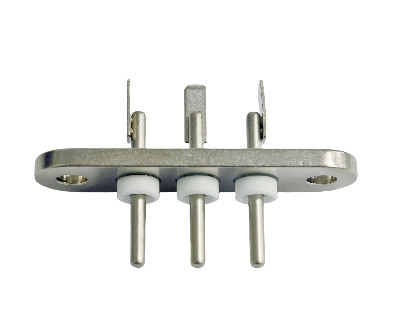 30A Sealed Terminal with Bimetallic Tinned Welding Sheets -40°C 150°C Two Oppositely Oriented Solder Joints